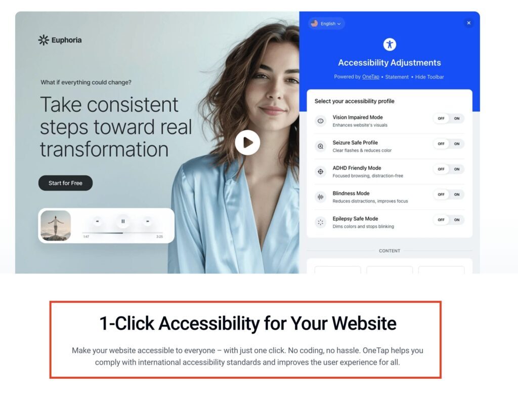 WPOneTap 1-click accessibility Misleading Ad